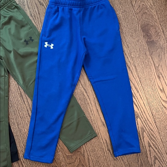 NWT Under Armour Kids' Sweatpants - Black, Olive, and Royal Blue - Picture 2 of 11